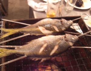 南伊豆の地魚タカベの塩焼き